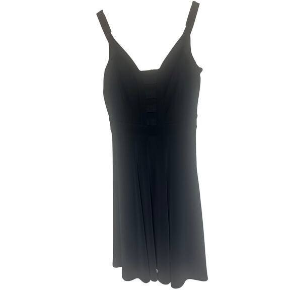 Joseph Ribkoff Black Sleeveless Fit & Flare Dress Women's 8 Elegant Zipper Back - Picture 3 of 10